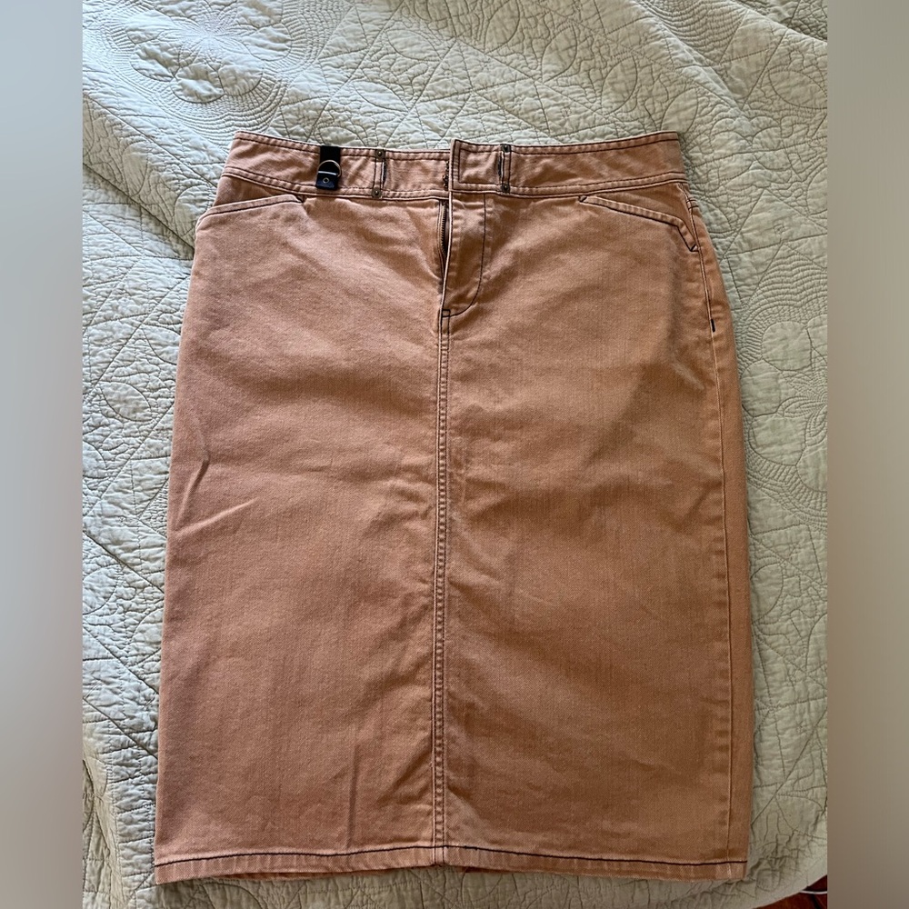 Vintage Ralph Lauren Jeans Tan Midi Skirt